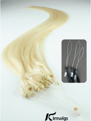 Perfect Blonde Straight Micro Loop Ring Hair Extensions