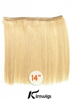 Straight Remy Real Hair Blonde Style Weft Extensions