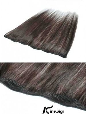 Gorgeous Brown Straight Remy Real Hair Clip In Hair Extensions