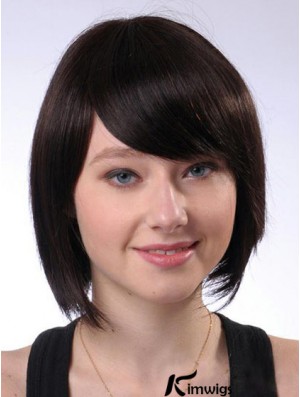 Bobs Best Straight Brown Chin Length Real Hair Wigs