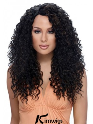 Long Black Kinky Layered Perfect African American Wigs