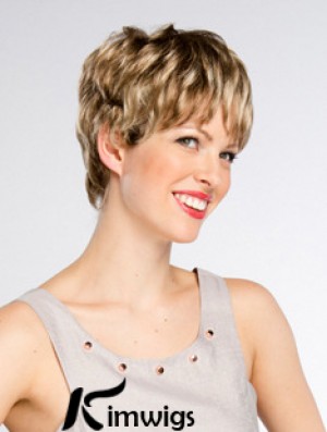 Short Wavy Monofilament Layered 8 inch Online Synthetic Wigs