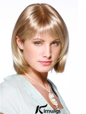 Lace Front Chin Length Straight Blonde Fabulous Bob Wigs