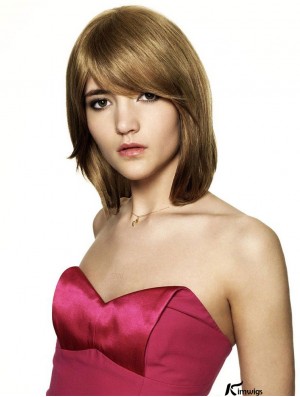 Chin Length Bobs Straight Auburn Incredible Synthetic Wigs