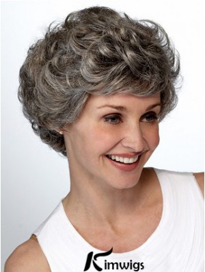 Synthetic Popular Short Wavy Grey Wigs