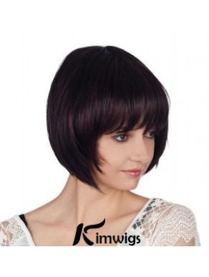 Straight Chin Length Auburn 10 inch Capless Cheap Bob Wigs