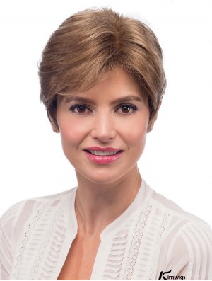 Blonde Lace Front Wigs Short Length Layered Cut Wavy Style