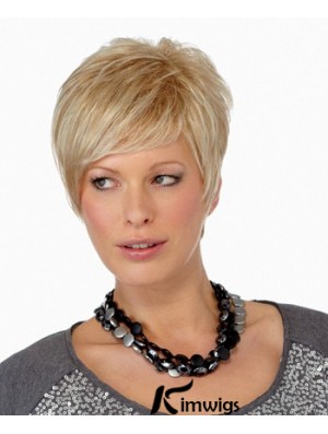 Boycuts Straight Blonde Capless Ideal Short Wigs