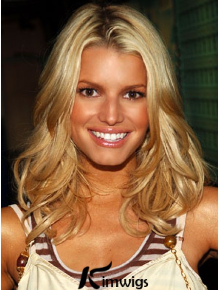 16 inch Good Blonde Long Wavy Layered Jessica Simpson Wigs