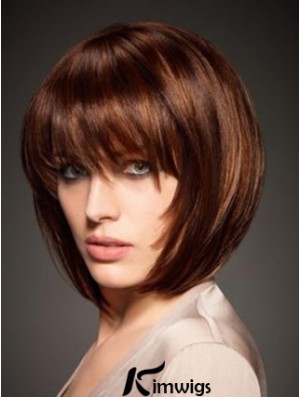 Chin Length Straight Capless Wigs Online Cheap