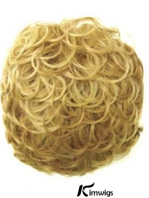 Incredible Blonde Curly Synthetic Clip In Hairpieces